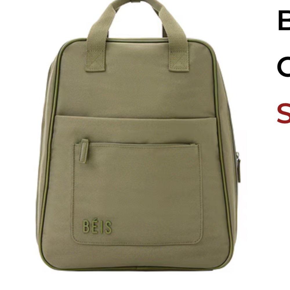 BEIS The expandable backpack olive